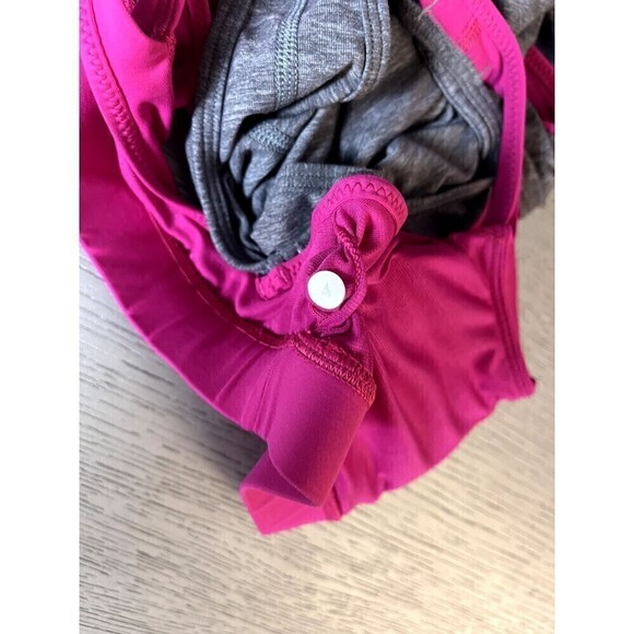 Lululemon Inspiration Tank II Layered Bra Heathered Slate Jeweled Magenta Sz 4 - Picture 4 of 4